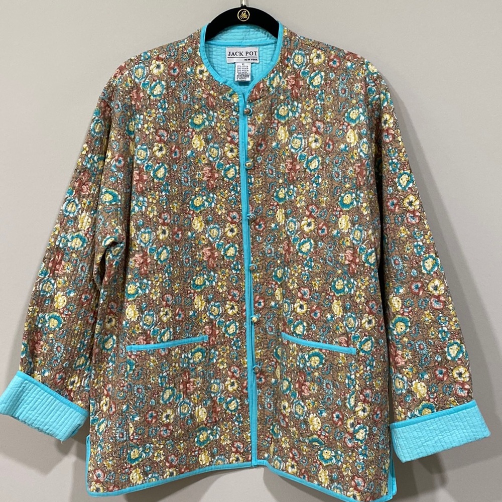 Jack Pot New York Asian inspired quilted jacket